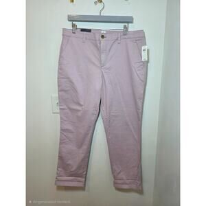 Gap High Rise Stretch Girlfriend Utility Khaki Pants Pale Pink Womens 14